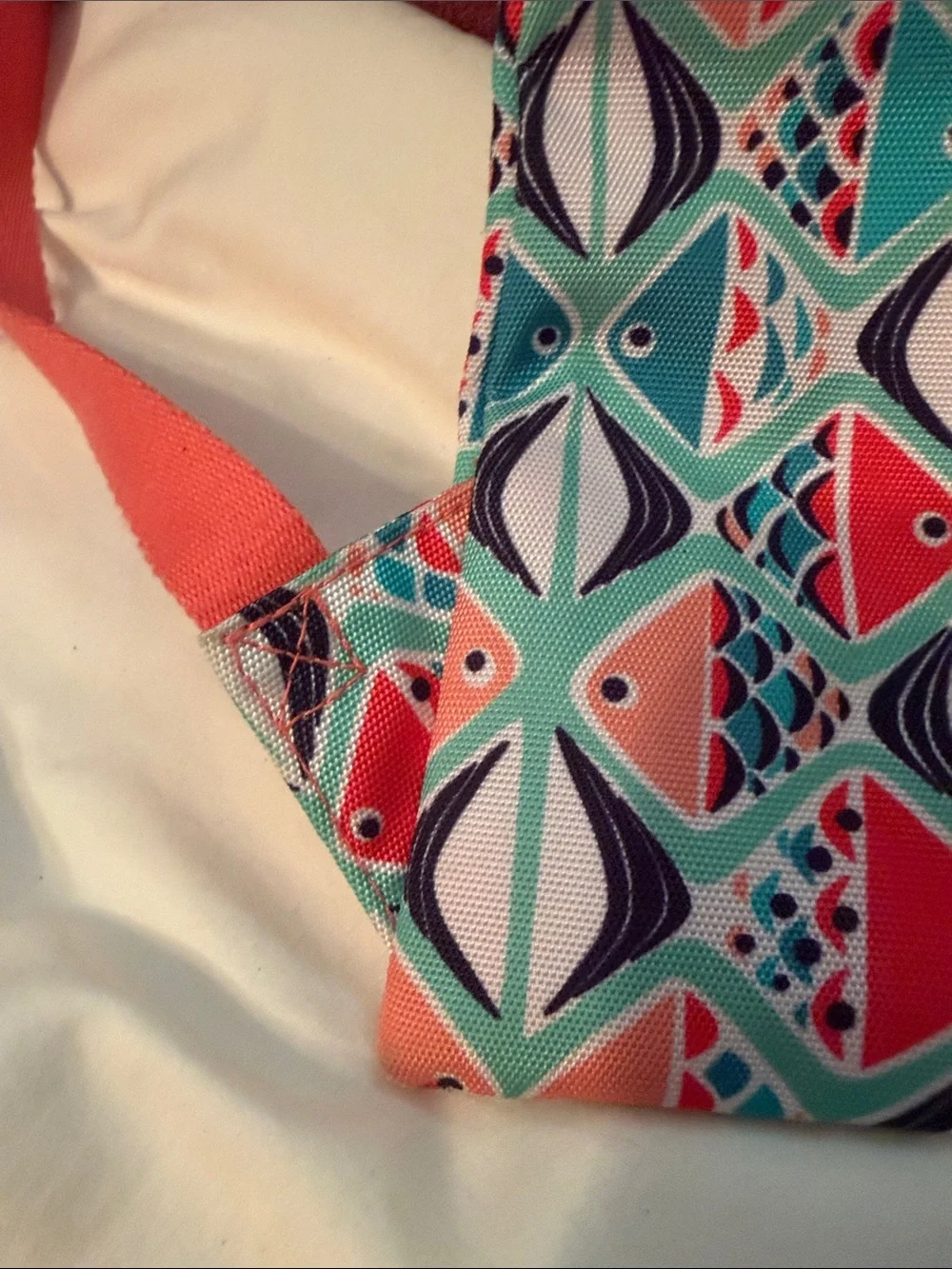Vera Bradley Lighten Up Drawstring Backpack in the “Go Fish” pattern.. NWOT.
